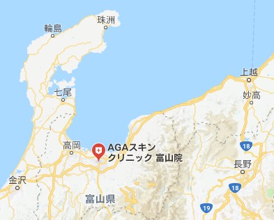 石川県から一番近い植毛クリニックの地図